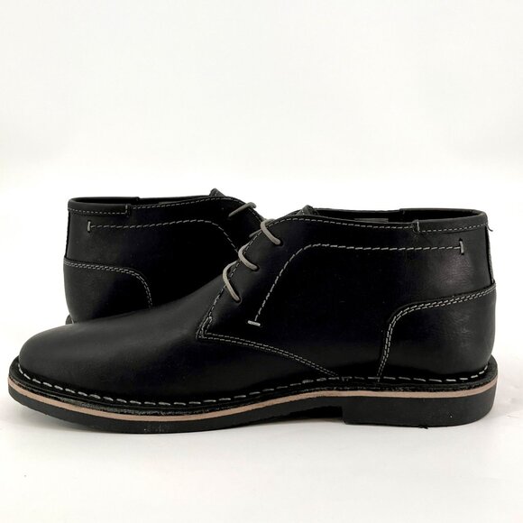 Steve Madden Harken Chukka Boots Size 8 Black Leather Upper Lace-Up - Picture 7 of 13